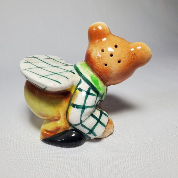 Salt and Pepper Shaker Bear Leapfrog Piggyback Stackable Replacement Vintage - Picture 3 of 4